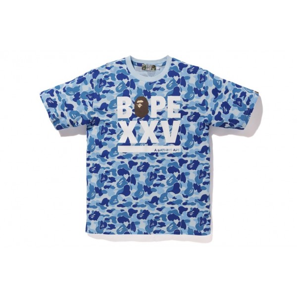 ABC BAPE XXVロゴTシャツブルーカモフラ...