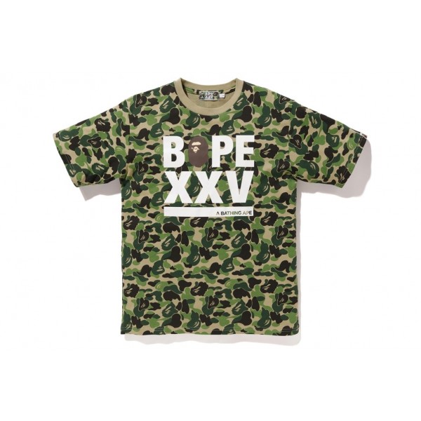 ABC BAPE XXVロゴTシャツグリーンカモフラージュ