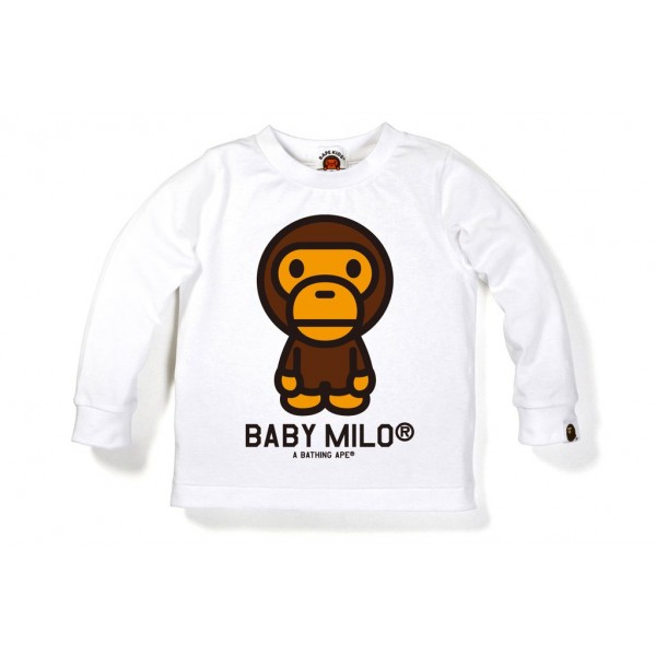 BABY MILOロングスリーブTシャツホワイ...